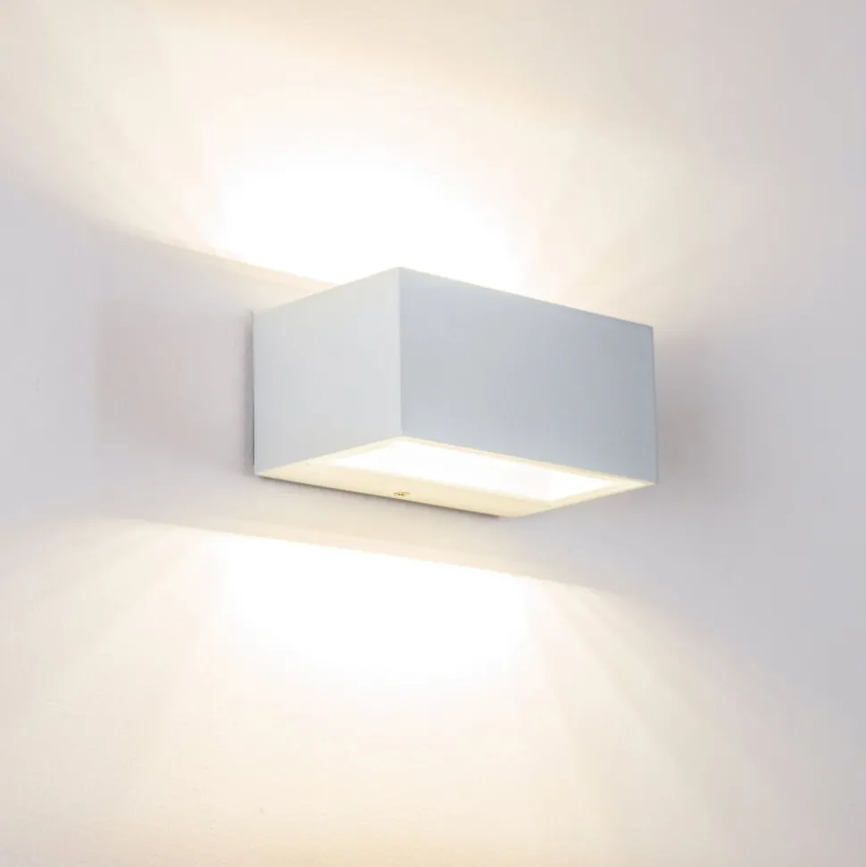 Applique Murale D'Exterieur Spider Led Blanc, 1 Lumiere