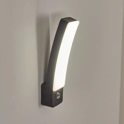 Applique Murale D'Exterieur Maseru Led Anthracite, 1 Lumiere, Detecteur De Mouvement