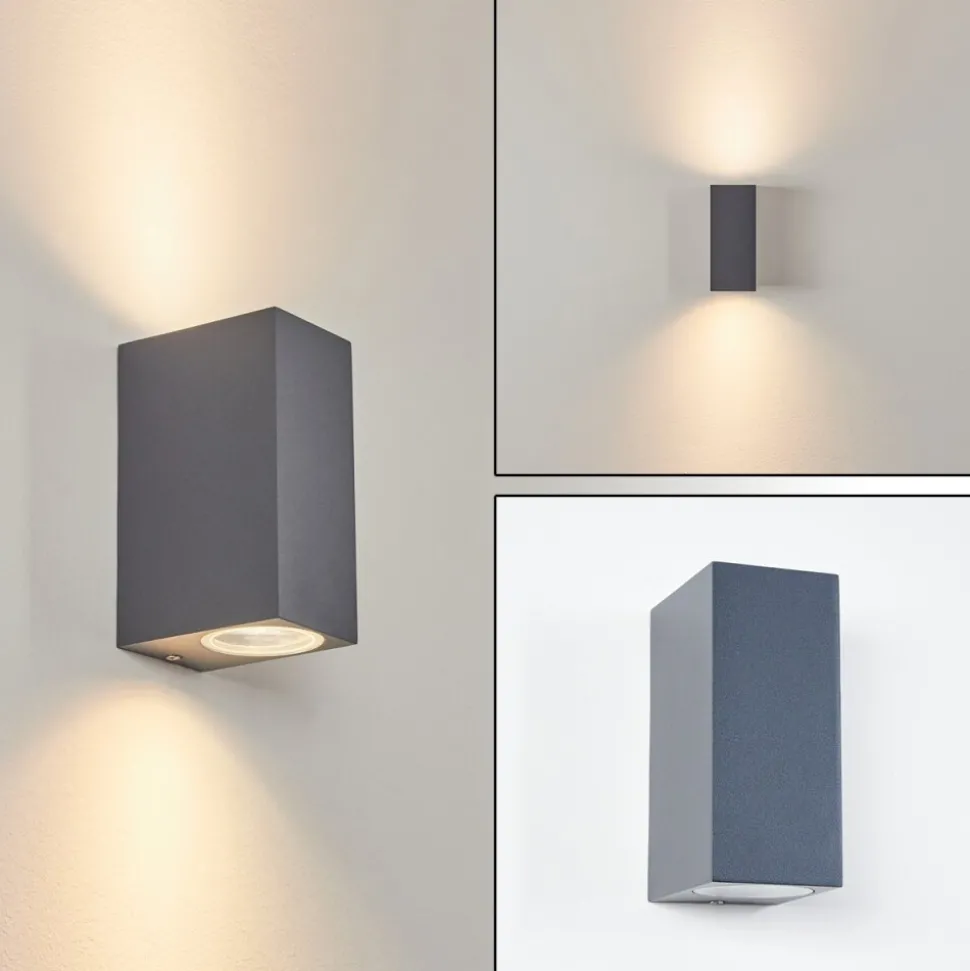 Applique Murale D'Exterieur Kingstown Anthracite, 2 Lumieres