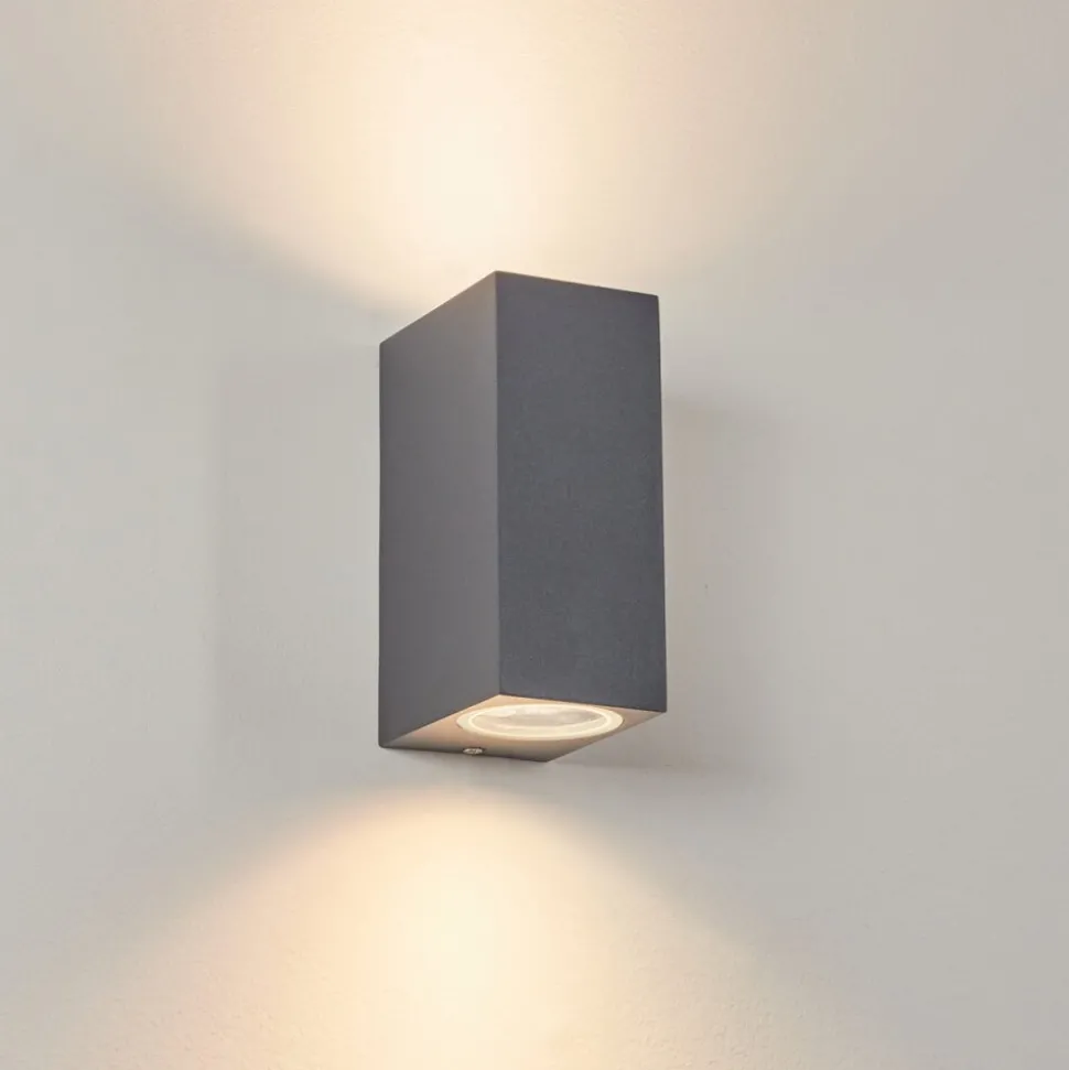 Applique Murale D'Exterieur Kingstown Anthracite, 2 Lumieres