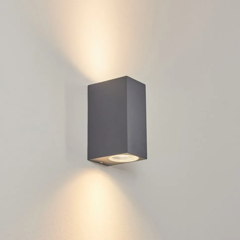 Applique Murale D'Exterieur Kingstown Anthracite, 2 Lumieres