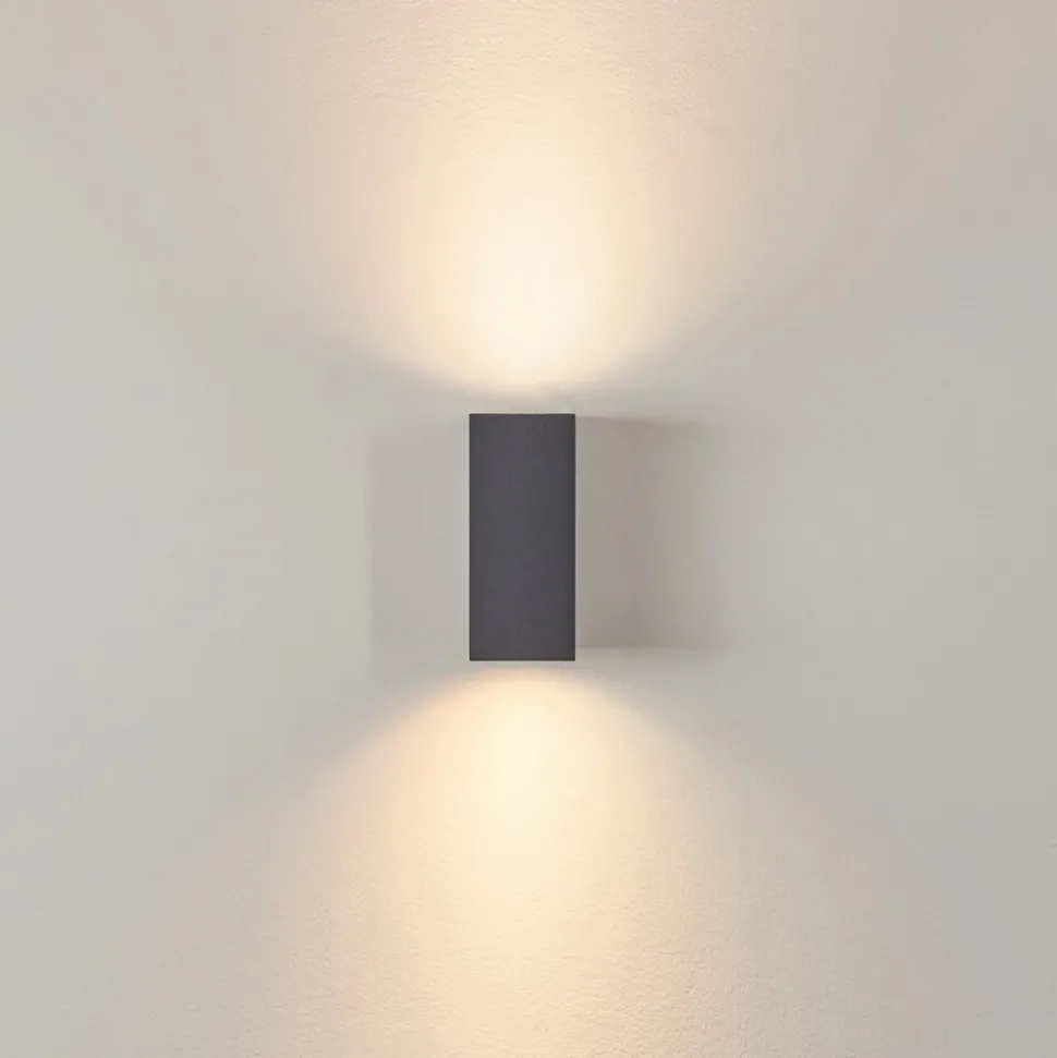 Applique Murale D'Exterieur Kingstown Anthracite, 2 Lumieres