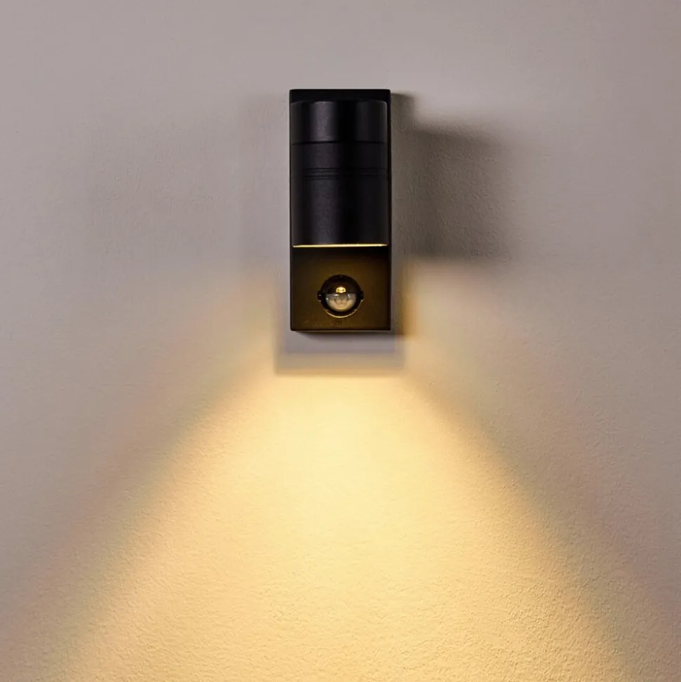 Applique Murale D'Exterieur Froslev Led Noir, 1 Lumiere, Detecteur De Mouvement