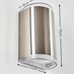 Applique Murale D'Exterieur Rumar Led Acier Inoxydable, 1 Lumiere