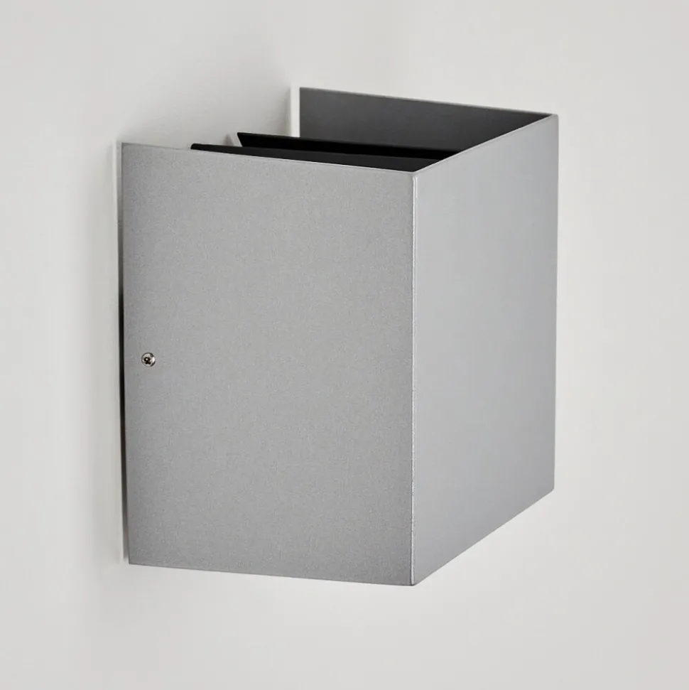 Applique Murale D'Exterieurhoods Led Gris, 2 Lumieres
