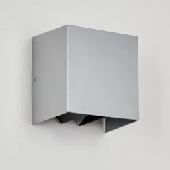 Applique Murale D'Exterieurhoods Led Gris, 2 Lumieres