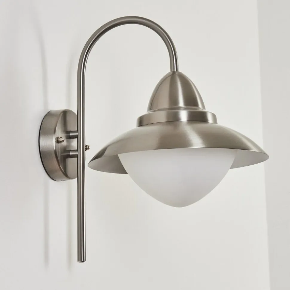Applique Murale D'Exterieur Gielas Led Nickel Mat, 1 Lumiere