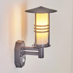 Applique Murale D'Exterieur Forli Anthracite, 1 Lumiere, Detecteur De Mouvement