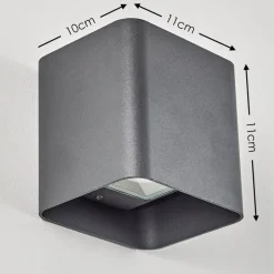 Applique Murale D'Exterieur Vikom Led Anthracite, 2 Lumieres
