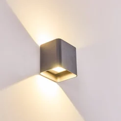 Applique Murale D'Exterieur Vikom Led Anthracite, 2 Lumieres