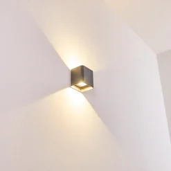 Applique Murale D'Exterieur Vikom Led Anthracite, 2 Lumieres