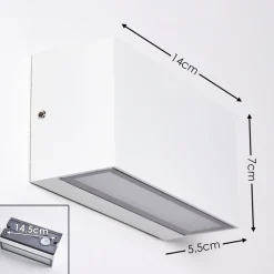 Applique Murale D'Exterieur Duluth Led Blanc, 1 Lumiere