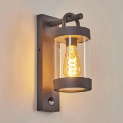 Applique Murale D'Exterieur Fulham Anthracite, 1 Lumiere, Detecteur De Mouvement