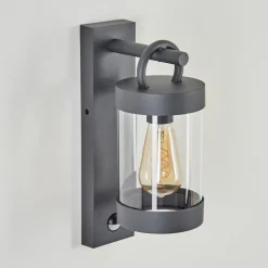 Applique Murale D'Exterieur Fulham Anthracite, 1 Lumiere, Detecteur De Mouvement
