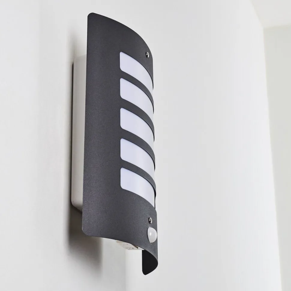 Applique Murale D'Exterieur Alslev Anthracite, 1 Lumiere, Detecteur De Mouvement