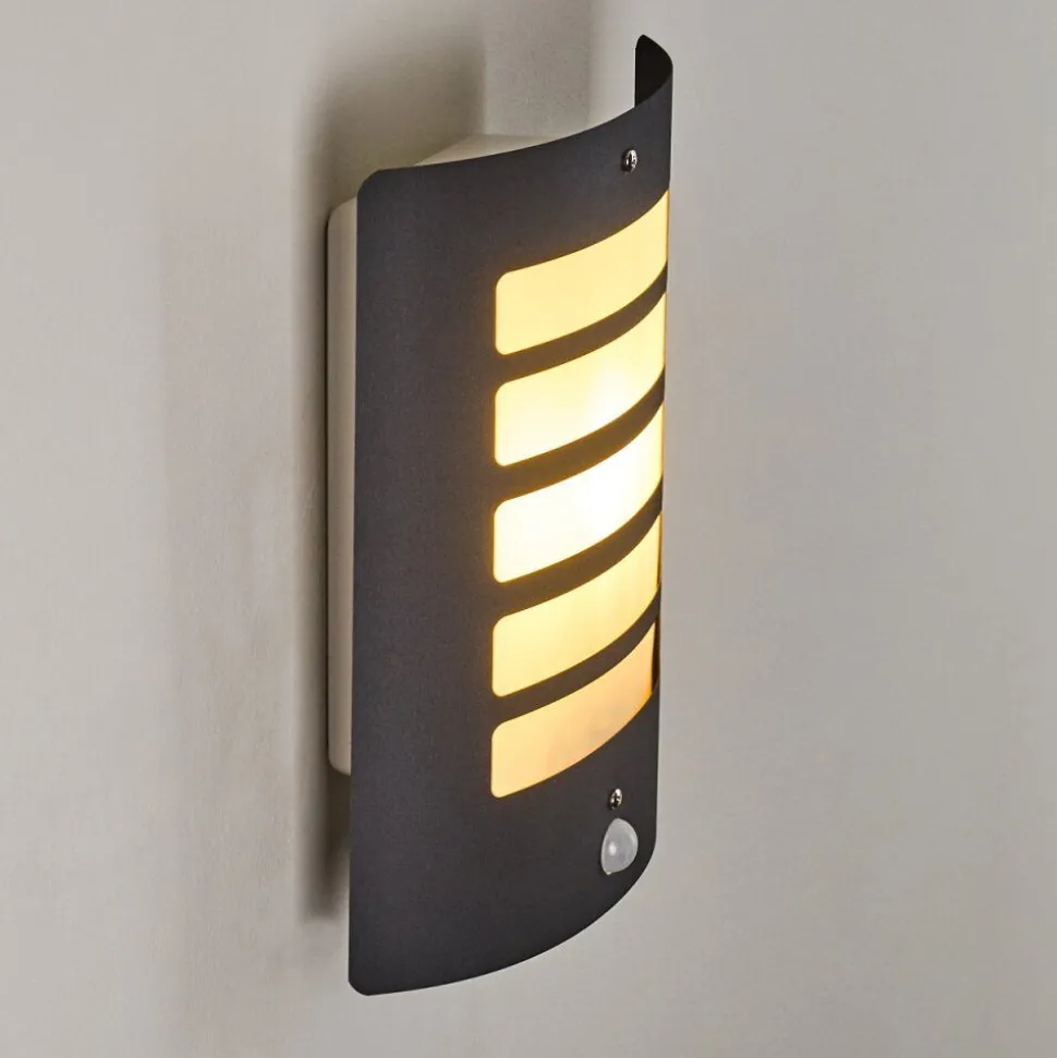 Applique Murale D'Exterieur Alslev Anthracite, 1 Lumiere, Detecteur De Mouvement