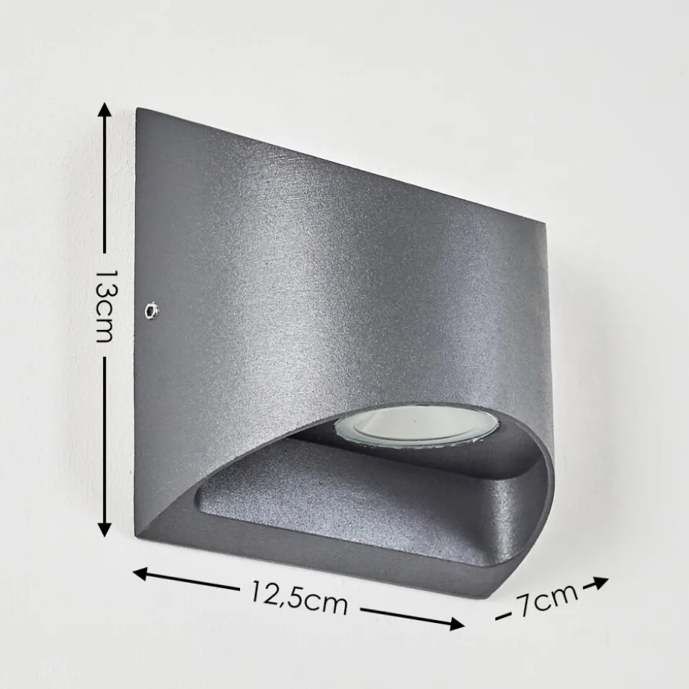 Applique Murale D'Exterieur Vikom Led Anthracite, 2 Lumieres