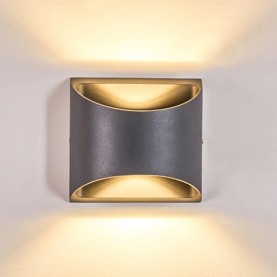 Applique Murale D'Exterieur Vikom Led Anthracite, 2 Lumieres
