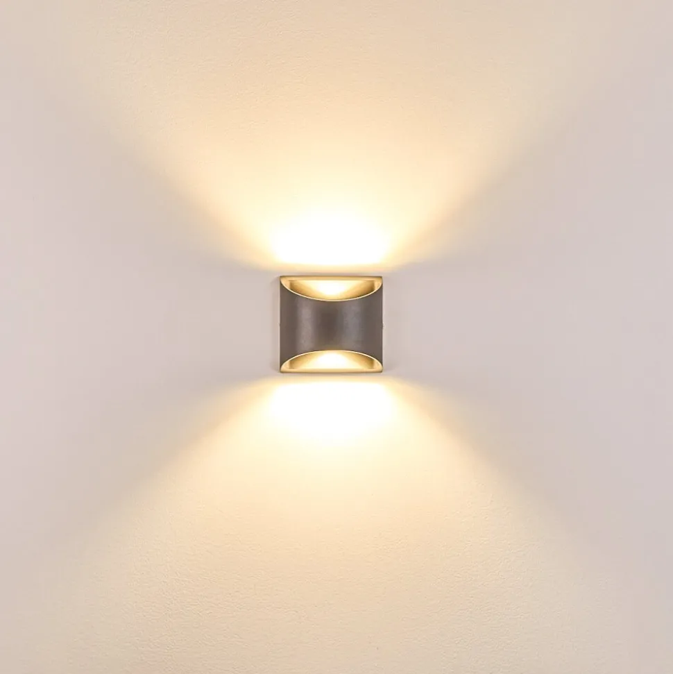 Applique Murale D'Exterieur Vikom Led Anthracite, 2 Lumieres