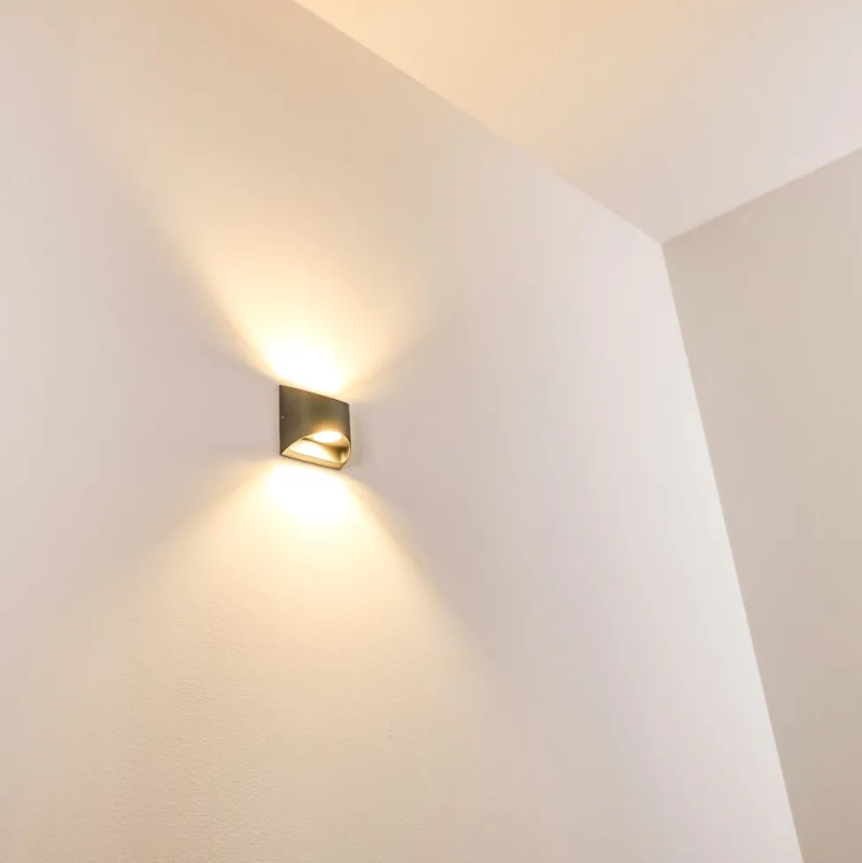 Applique Murale D'Exterieur Vikom Led Anthracite, 2 Lumieres
