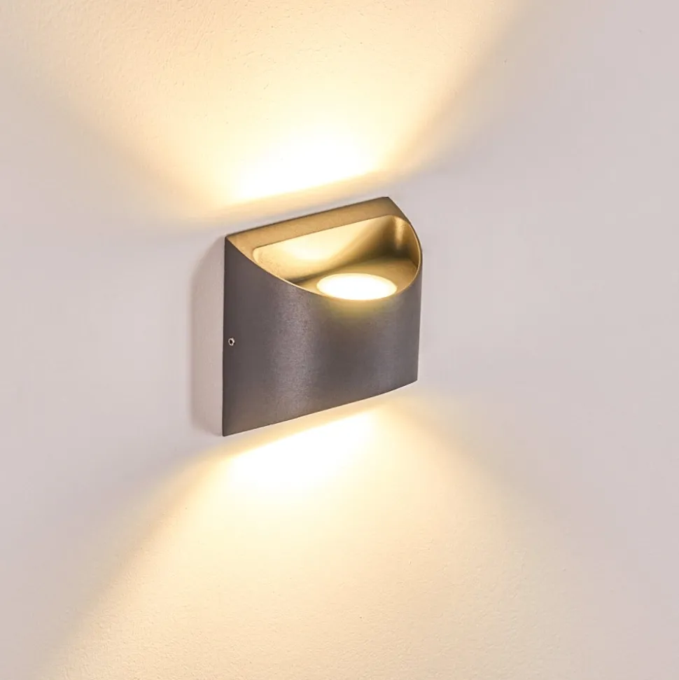 Applique Murale D'Exterieur Vikom Led Anthracite, 2 Lumieres