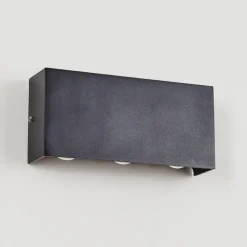 Applique Murale D'Exterieur Morenos Led Anthracite, Blanc, 6 Lumieres