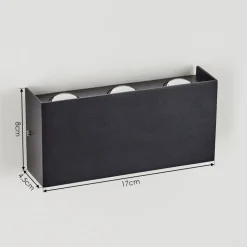Applique Murale D'Exterieur Morenos Led Anthracite, Blanc, 6 Lumieres