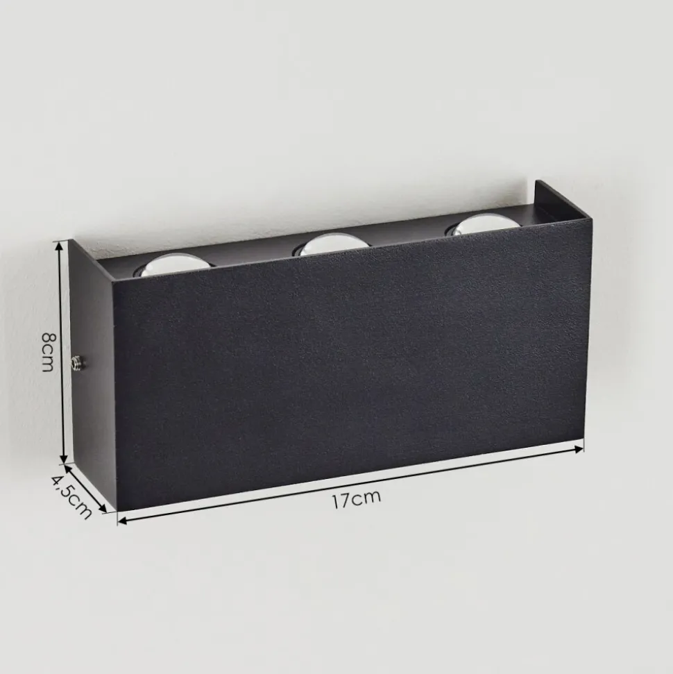 Applique Murale D'Exterieur Morenos Led Anthracite, Blanc, 6 Lumieres