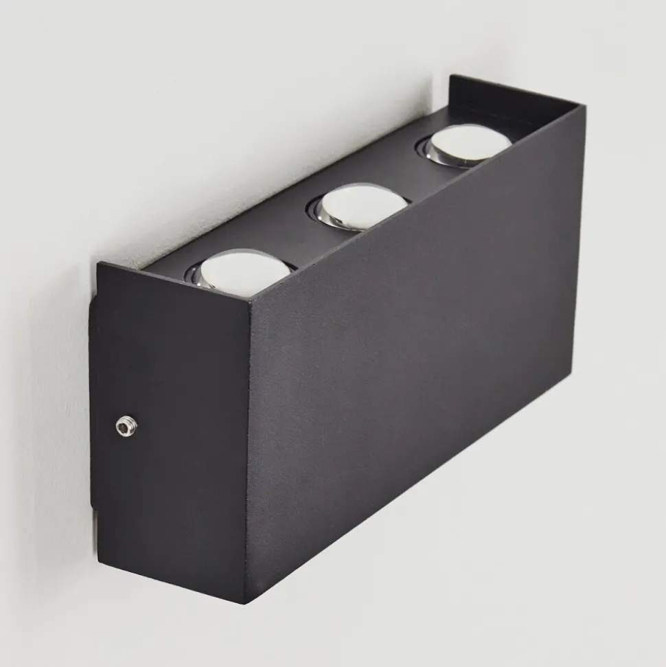 Applique Murale D'Exterieur Morenos Led Anthracite, Blanc, 6 Lumieres