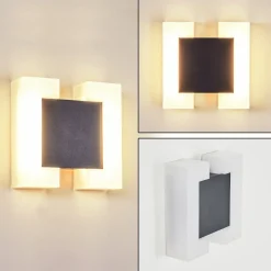 Applique Murale D'Exterieur Zoppola Led Anthracite, Blanc, 2 Lumieres