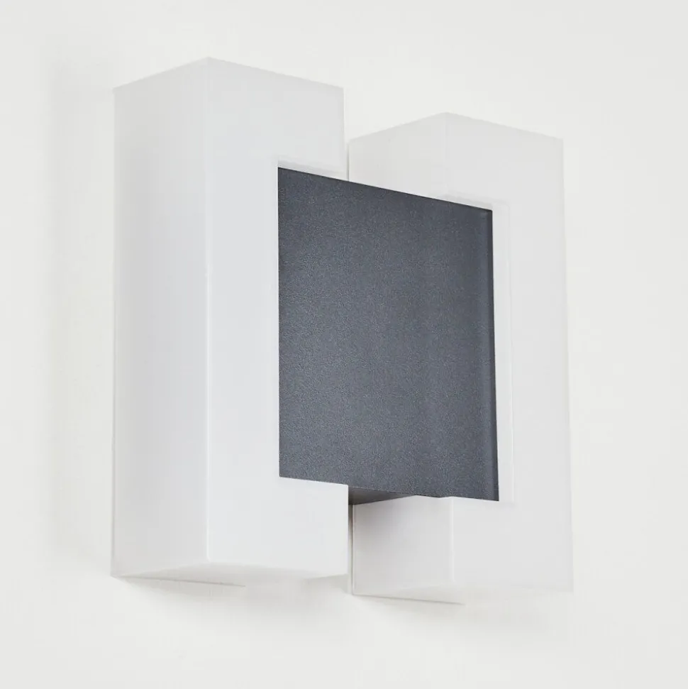 Applique Murale D'Exterieur Zoppola Led Anthracite, Blanc, 2 Lumieres