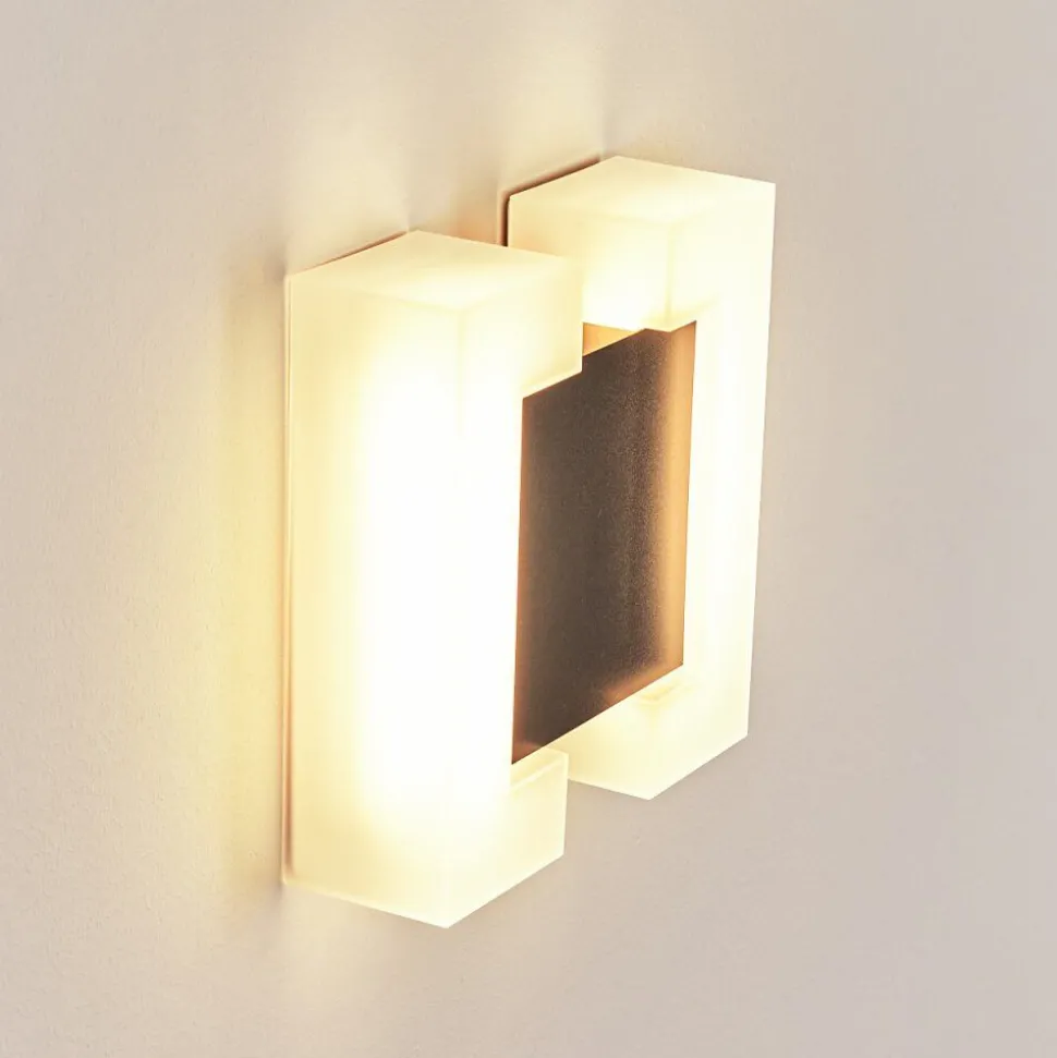 Applique Murale D'Exterieur Zoppola Led Anthracite, Blanc, 2 Lumieres