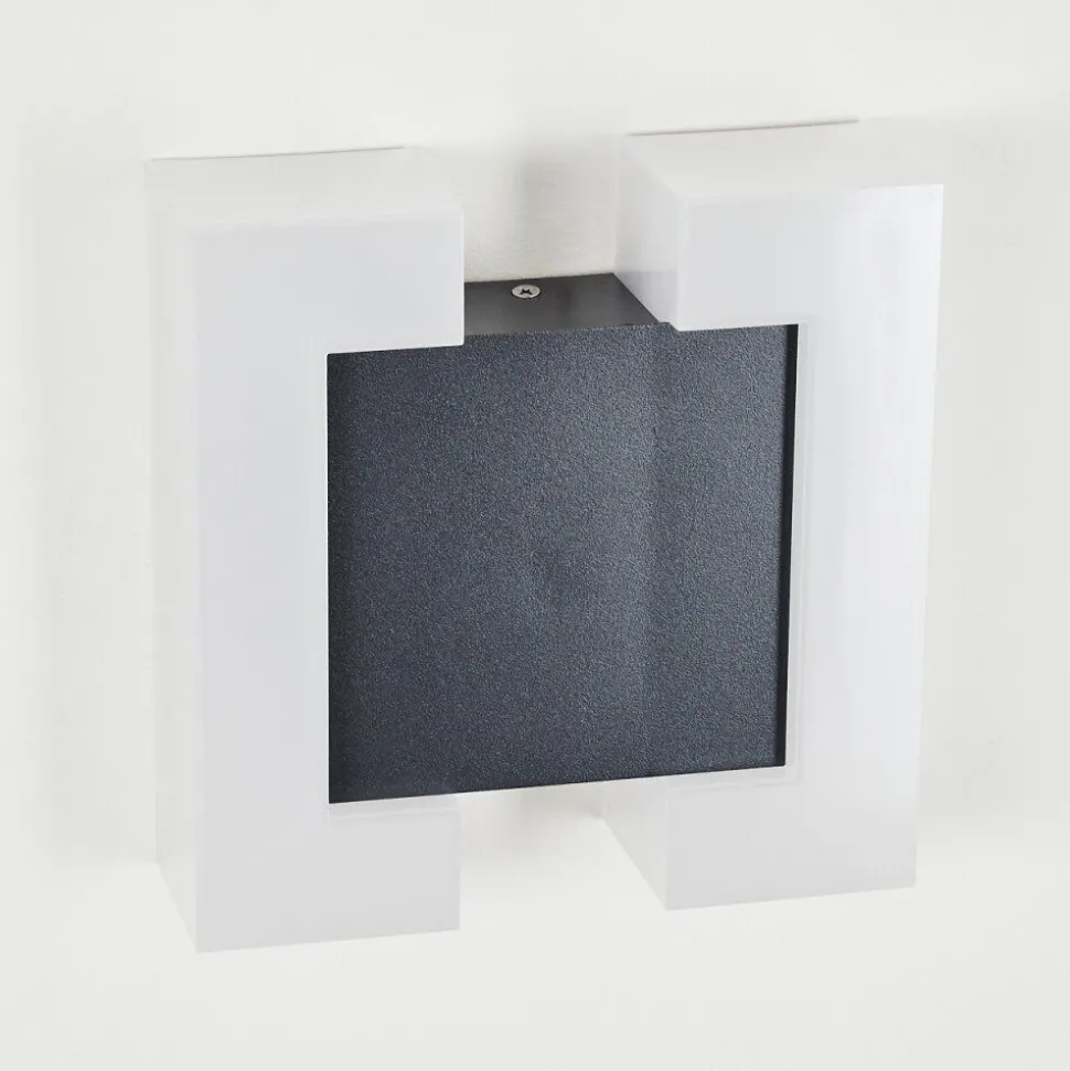 Applique Murale D'Exterieur Zoppola Led Anthracite, Blanc, 2 Lumieres