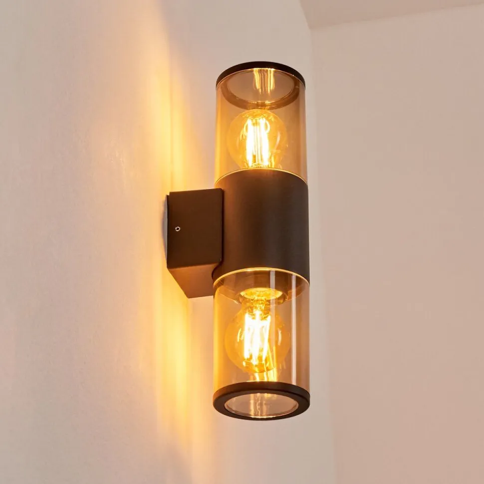 Applique Murale D'Exterieurcaragua Anthracite, 2 Lumieres