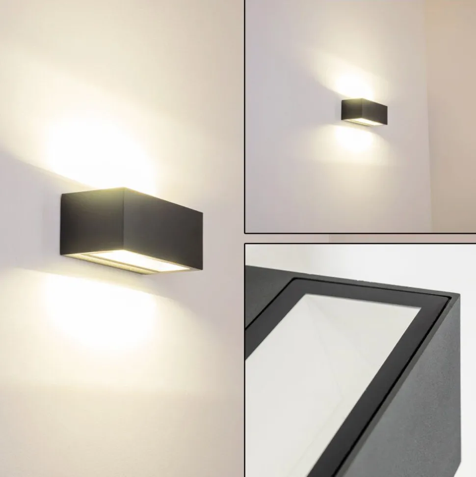 Applique Murale D'Exterieur Gemini Led Anthracite, 1 Lumiere