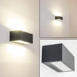 Applique Murale D'Exterieur Gemini Led Anthracite, 1 Lumiere