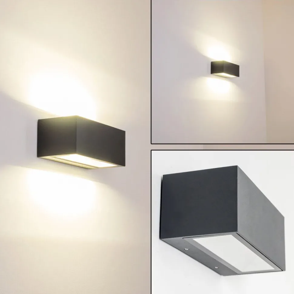 Applique Murale D'Exterieur Gemini Led Anthracite, 1 Lumiere