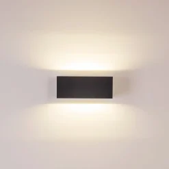 Applique Murale D'Exterieur Gemini Led Anthracite, 1 Lumiere