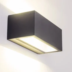 Applique Murale D'Exterieur Gemini Led Anthracite, 1 Lumiere