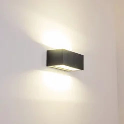 Applique Murale D'Exterieur Gemini Led Anthracite, 1 Lumiere