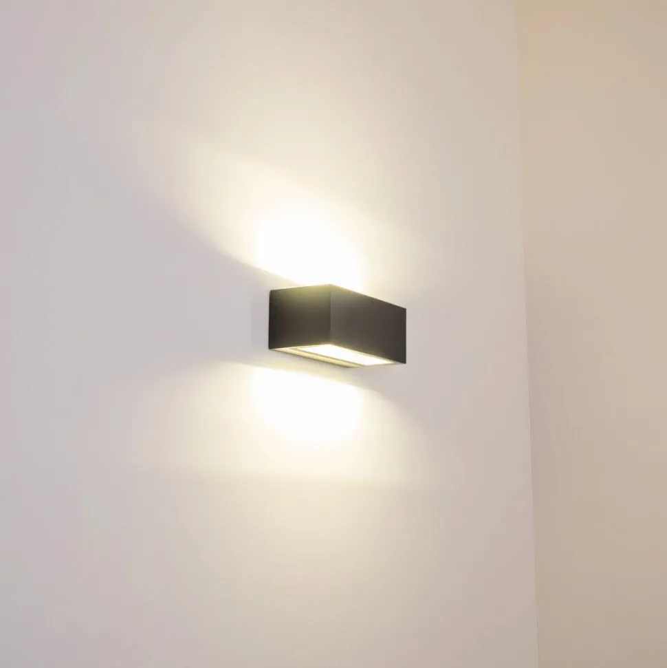 Applique Murale D'Exterieur Gemini Led Anthracite, 1 Lumiere