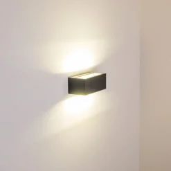 Applique Murale D'Exterieur Gemini Led Anthracite, 1 Lumiere