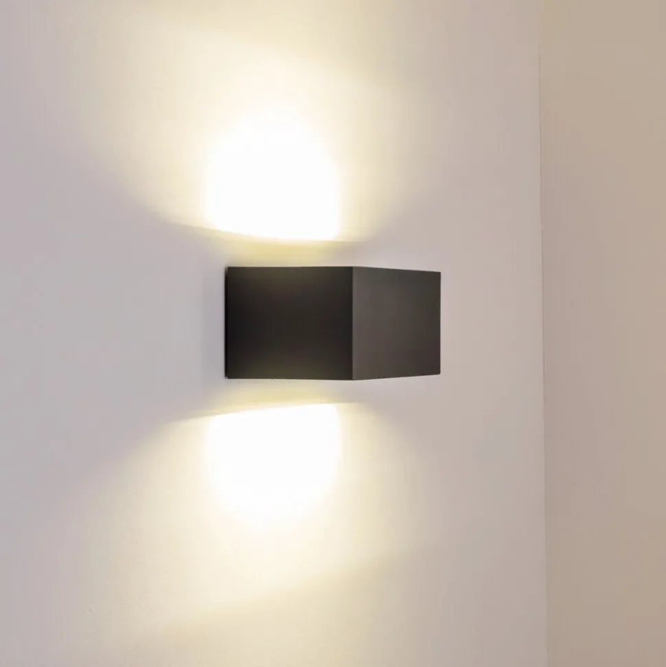 Applique Murale D'Exterieur Gemini Led Anthracite, 1 Lumiere