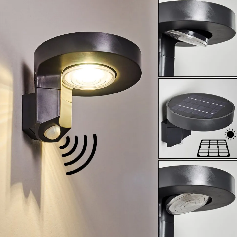 Applique Murale D'Exterieur Townsville Led Noir, 1 Lumiere, Detecteur De Mouvement
