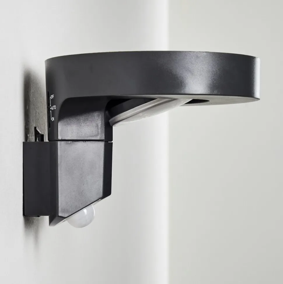 Applique Murale D'Exterieur Townsville Led Noir, 1 Lumiere, Detecteur De Mouvement
