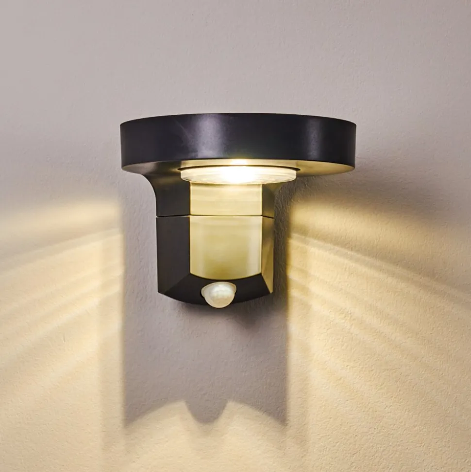 Applique Murale D'Exterieur Townsville Led Noir, 1 Lumiere, Detecteur De Mouvement