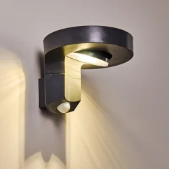 Applique Murale D'Exterieur Townsville Led Noir, 1 Lumiere, Detecteur De Mouvement