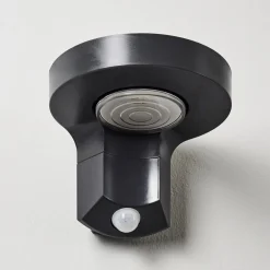 Applique Murale D'Exterieur Townsville Led Noir, 1 Lumiere, Detecteur De Mouvement