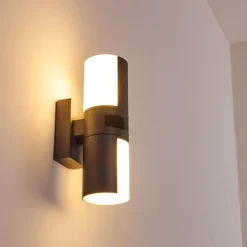 Applique Murale D'Exterieur Baulund Led Anthracite, 1 Lumiere, Detecteur De Mouvement