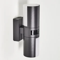 Applique Murale D'Exterieur Baulund Led Anthracite, 1 Lumiere, Detecteur De Mouvement